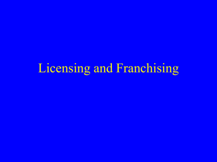 Licensing franchising vs street franchise light disadvantages advantages powers placement boroughs sign over agreement business lighting cons localgov entrepreneurship development