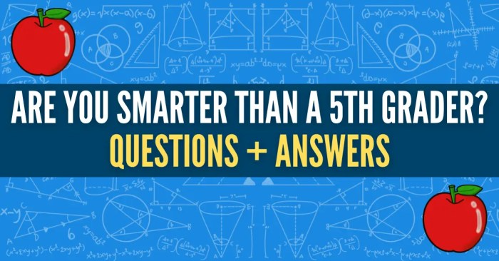 Are you smarter than a 2nd grader questions