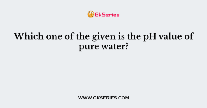 Water ph pure calculation level always